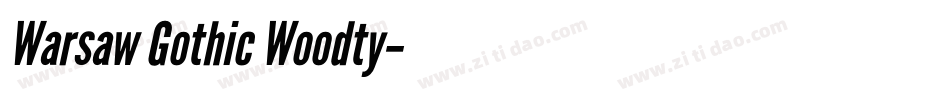 Warsaw Gothic Woodty字体转换